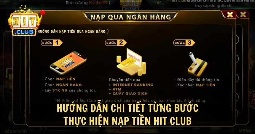 Từng bước chi tiết đăng nhập HIT CLUB